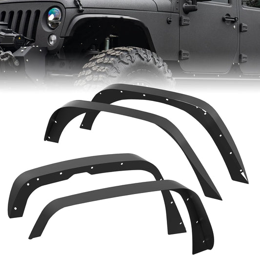 Garvee '18-'24 Wrangler JL Thick Solid Steel Front & Rear Fender Flares