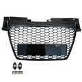 Garvee Central Grill Kit for Audi TT Sport 2006-2014 ABS Plastic Glossy Black Aggressive Look Direct Replacement Professional Install