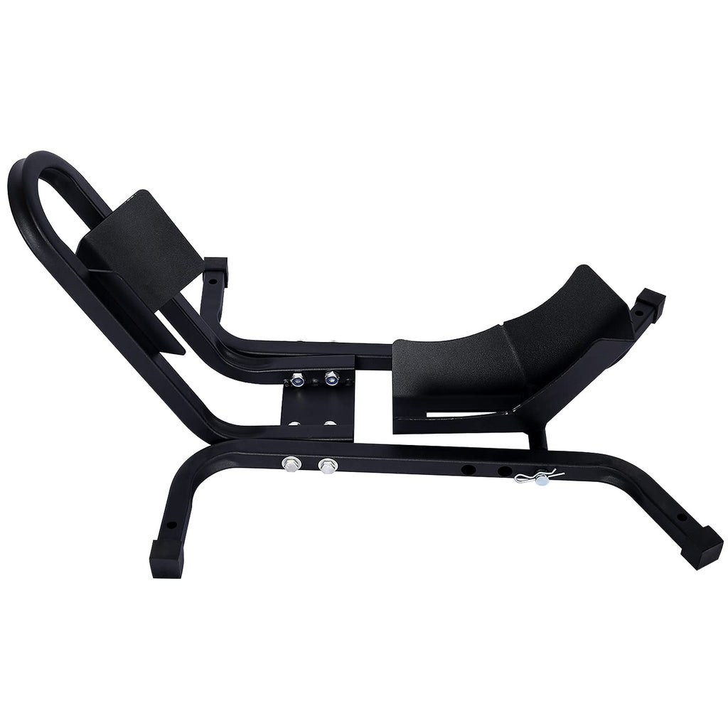Garvee Black Adjustable Trailer Motorcycle Wheel Chock Stand Heavy Duty Tube Front One Size