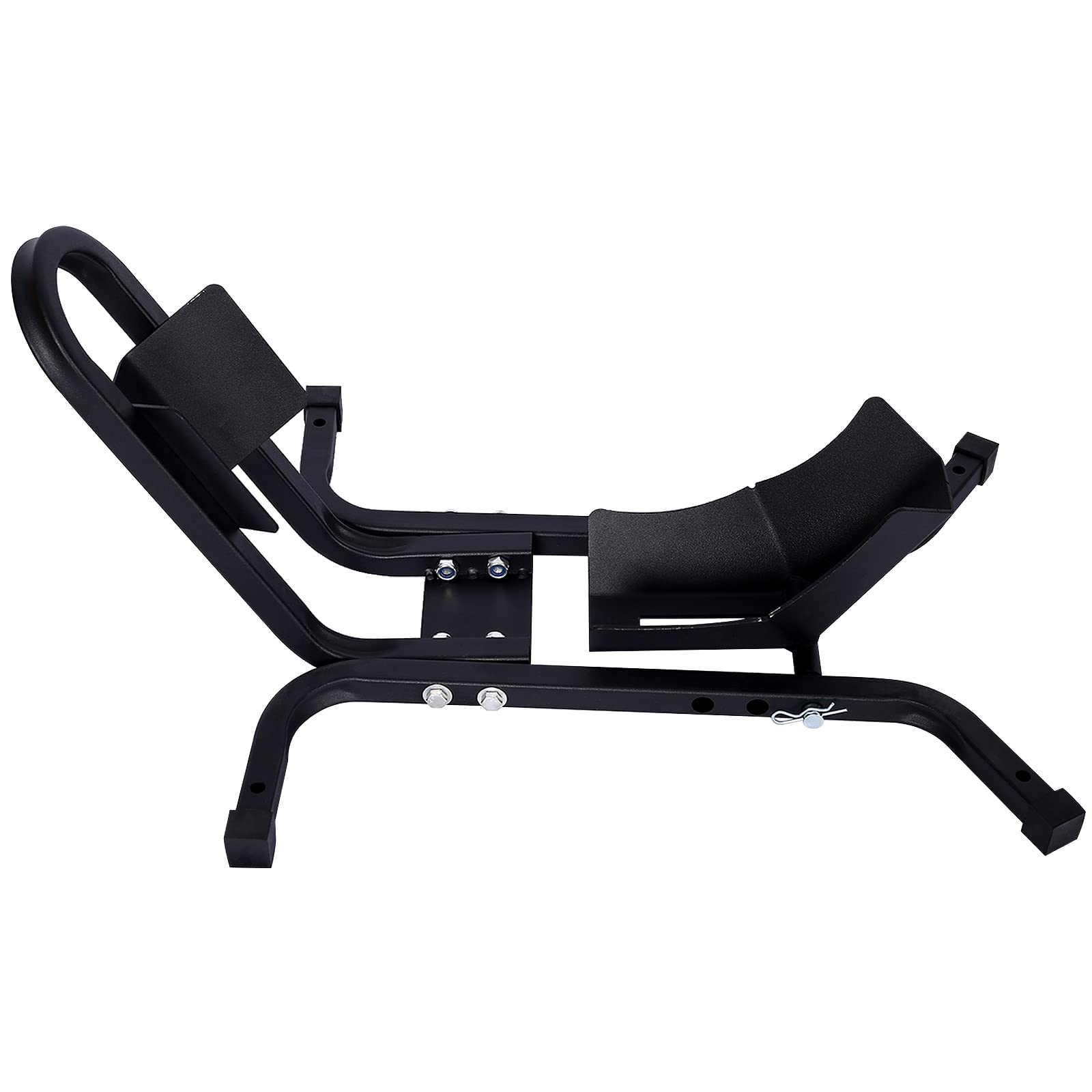 Garvee Black Adjustable Trailer Motorcycle Wheel Chock Stand Heavy Duty Tube Front One Size