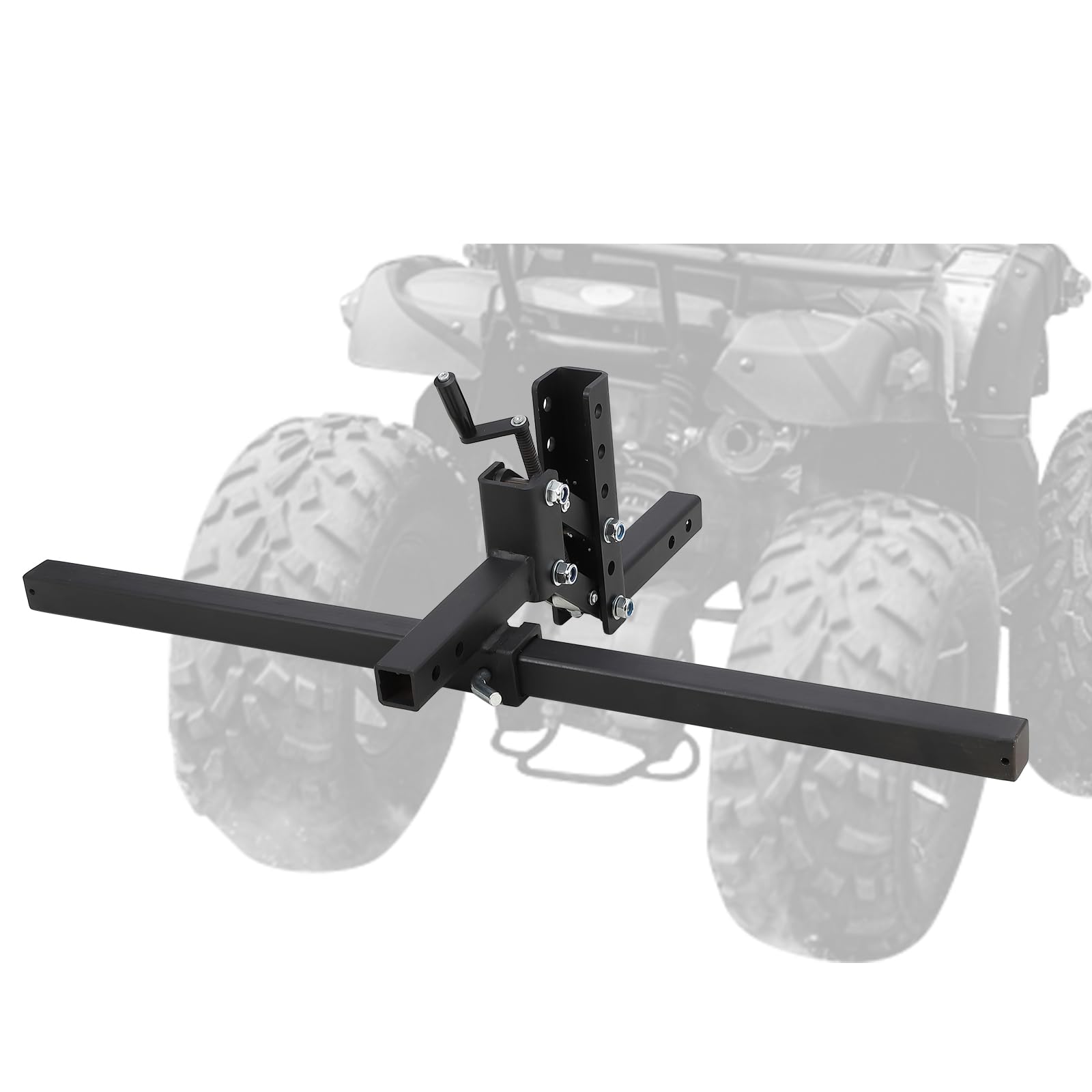 Garvee ATV Hitch Manual Implement Lift 50 Inch 1-Point System Steel Construction Fits 2-Inch Receiver Versatile ATV Attachment