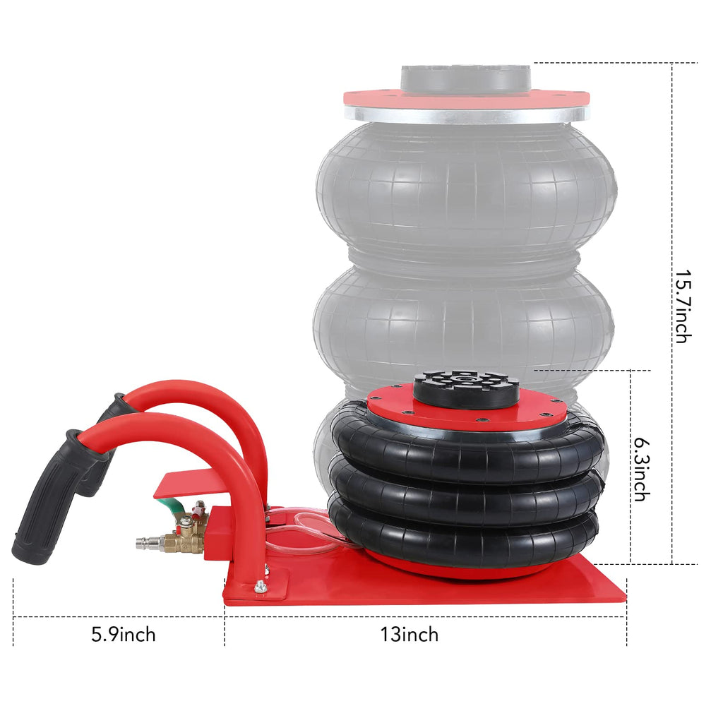 Garvee 3 Ton Air Jack 6600 Lbs, 5.5-17.7" Lift, Quick 3-5s, Garage