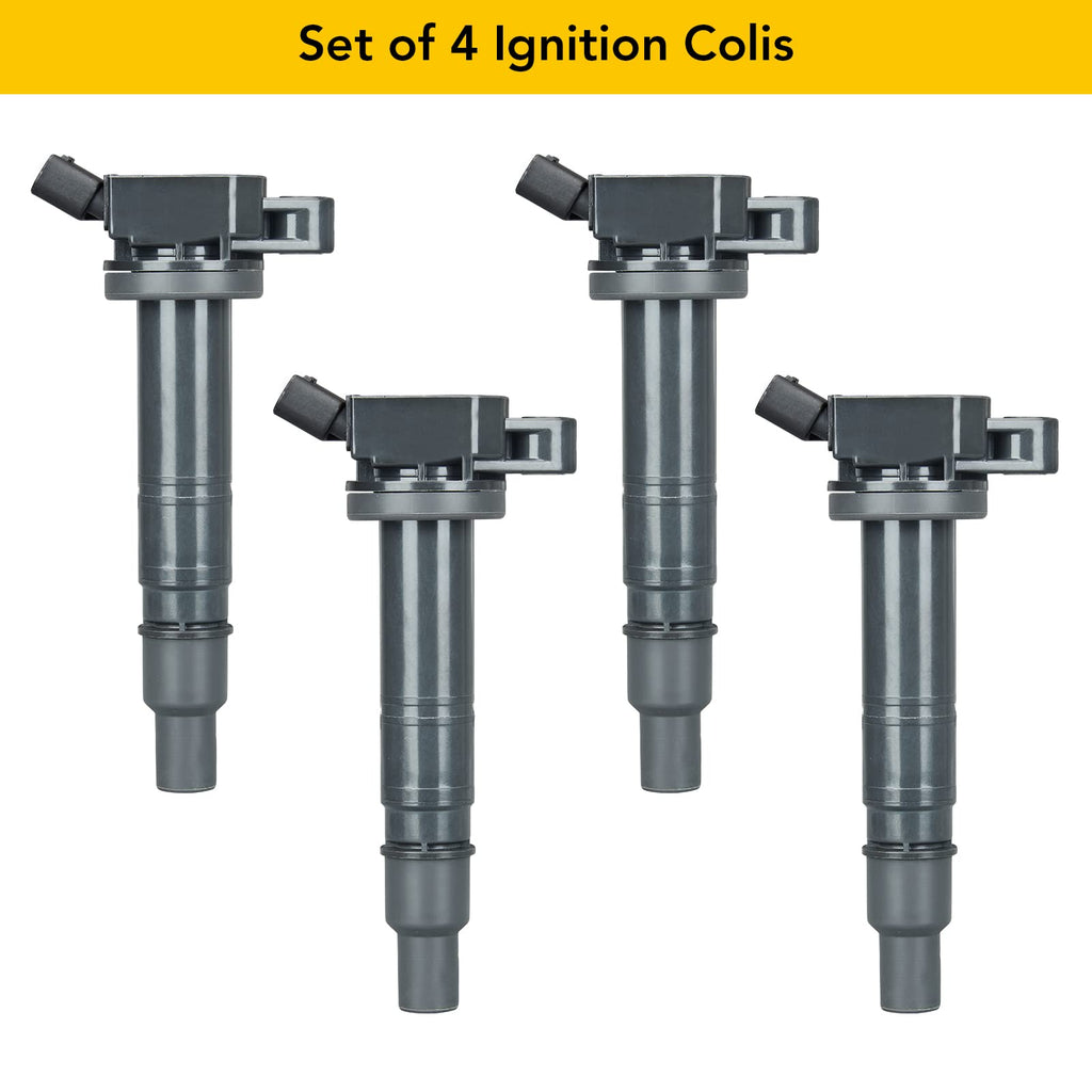 Garvee 4 Pack Ignition Coil Set Compatible with Toyota Tundra 4Runner FJ Cruiser Hiace Solara Scion xB 1.8L L4 2.4L 2.7L 4.0L V6 4.7L V8 Replacement for UF495 C1426 5C1419