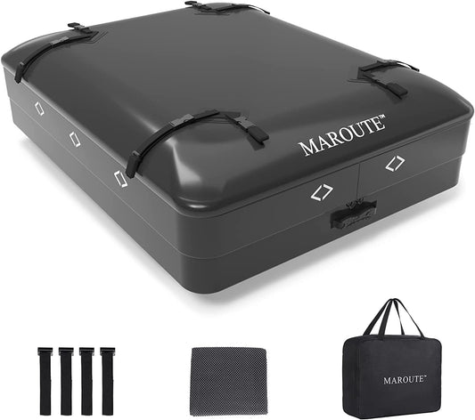 Garvee Rooftop Cargo Carrier Bag, 15 Cubic Feet Heavy Duty Waterproof Rooftop Car Bag,Fits for All Cars with/Without Rack,8 Door Hooks,Storage Bag - 15 Cubic Feet