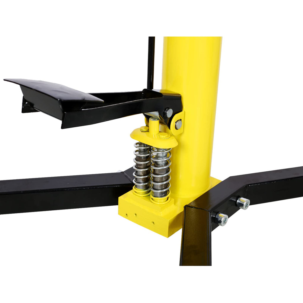 Garvee Transmission Jack 1660 Lbs Capacity Telescoping Hydraulic Jack 360° Swivel Wheel Lift Stand 2 Stage Adjustable Floor Jack Yellow