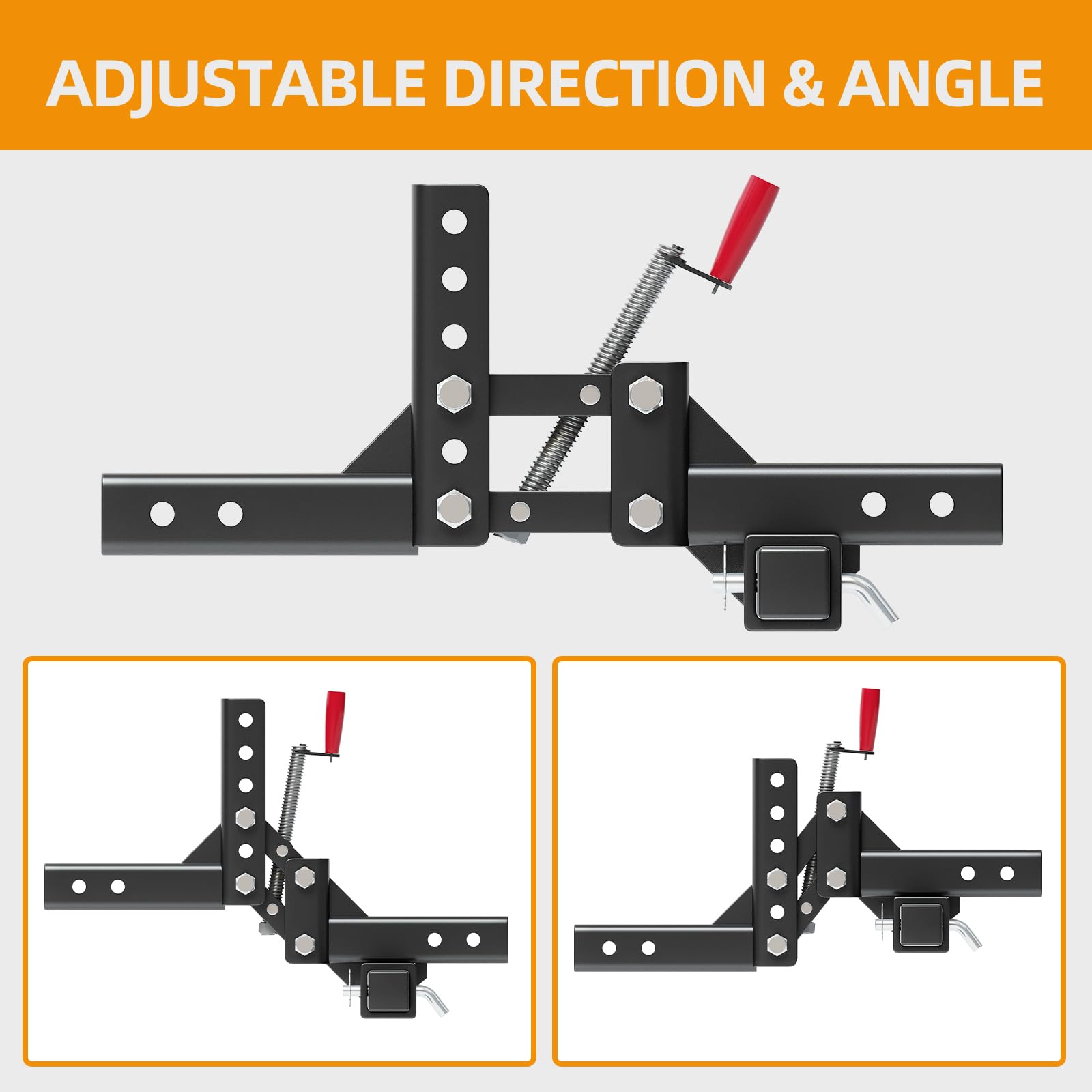 Garvee ATV/UTV Lift System Attachments,Manual Implement Lift 1-Point Implements Pro with 2" Receivers,Quick Attach Accessories for ATV,UTV,Tractors,50 Inches Width,Height Adjustments
