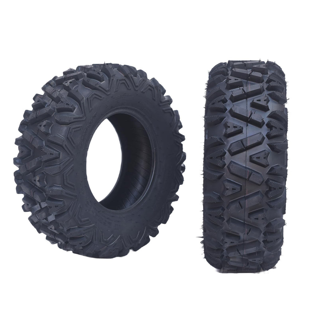 Garvee Set of 2 ATV Trail Tires 6PR Knobby Sport Tires, Tubeless - AT25x12-12-6PR TL MARS