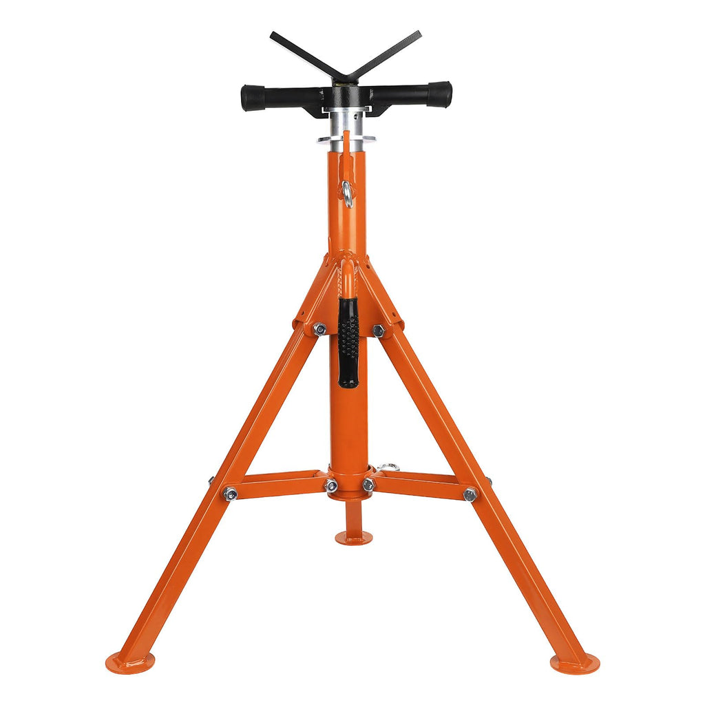 Garvee Heavy-Duty Pipe Jack Stand, 28 -52 Inch Adjustable Folding Pipe Stand, Ideal for Welding, Automotive, and Construction Projects - 2500 Lbs (Orange))