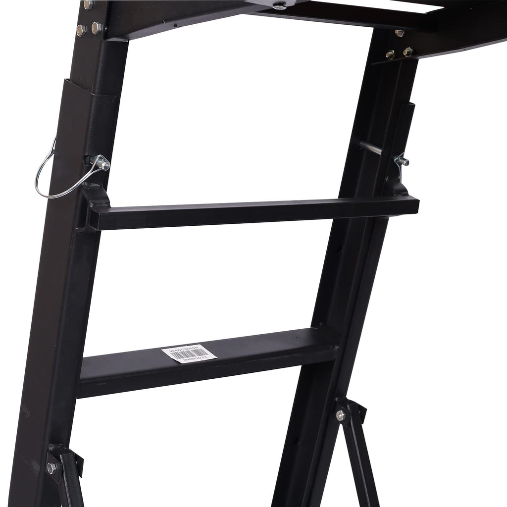 Garvee Foldable Rolling Topside Creeper with 4 Rotating Casters, Max 400lbs Load, Adjustable Angles & Heights, Comfortable Padded Design, Black
