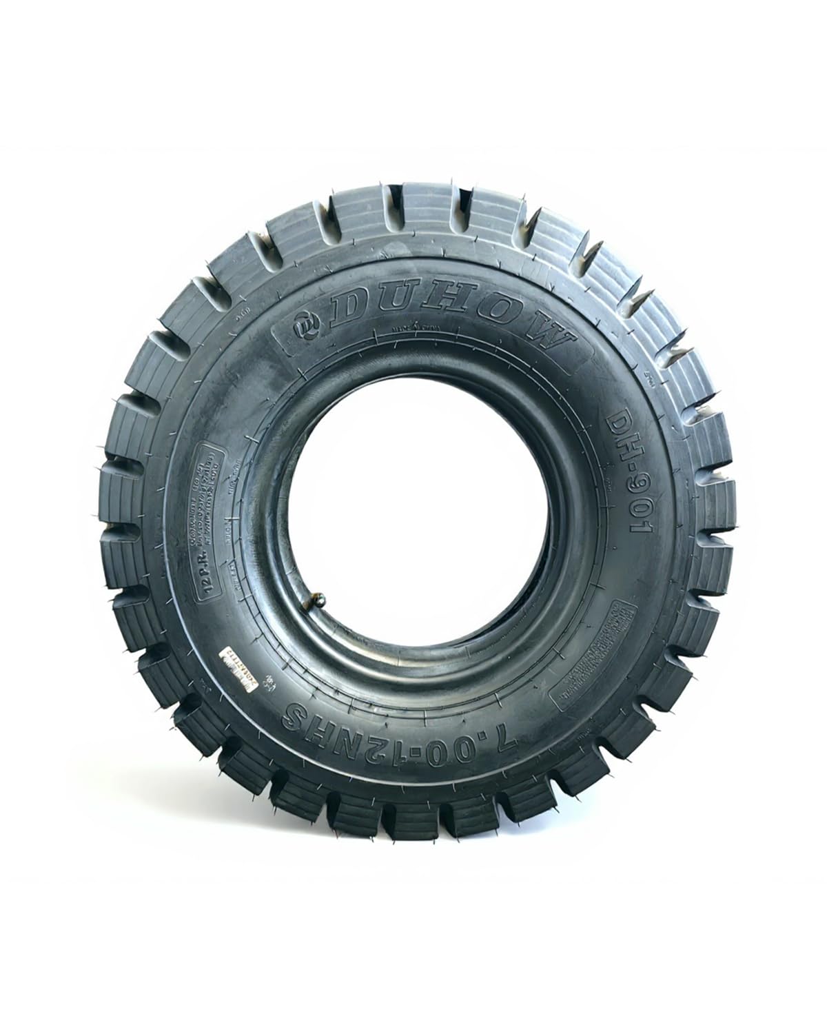 Garvee 7.00-12 Heavy Duty Forklift Tire 12 PR With Tube Flap Industrial Use Durable Black