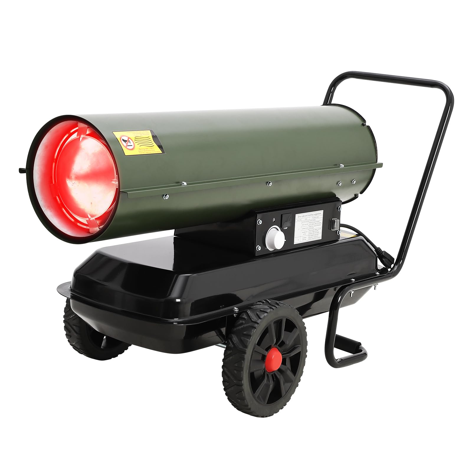 Garvee 125,000 BTU Forced Air Diesel Heater & Kerosene Heater, Portable Space Heater for Jobsite, Garage, Construction, 35.2x21.5x26.4 inches, Black