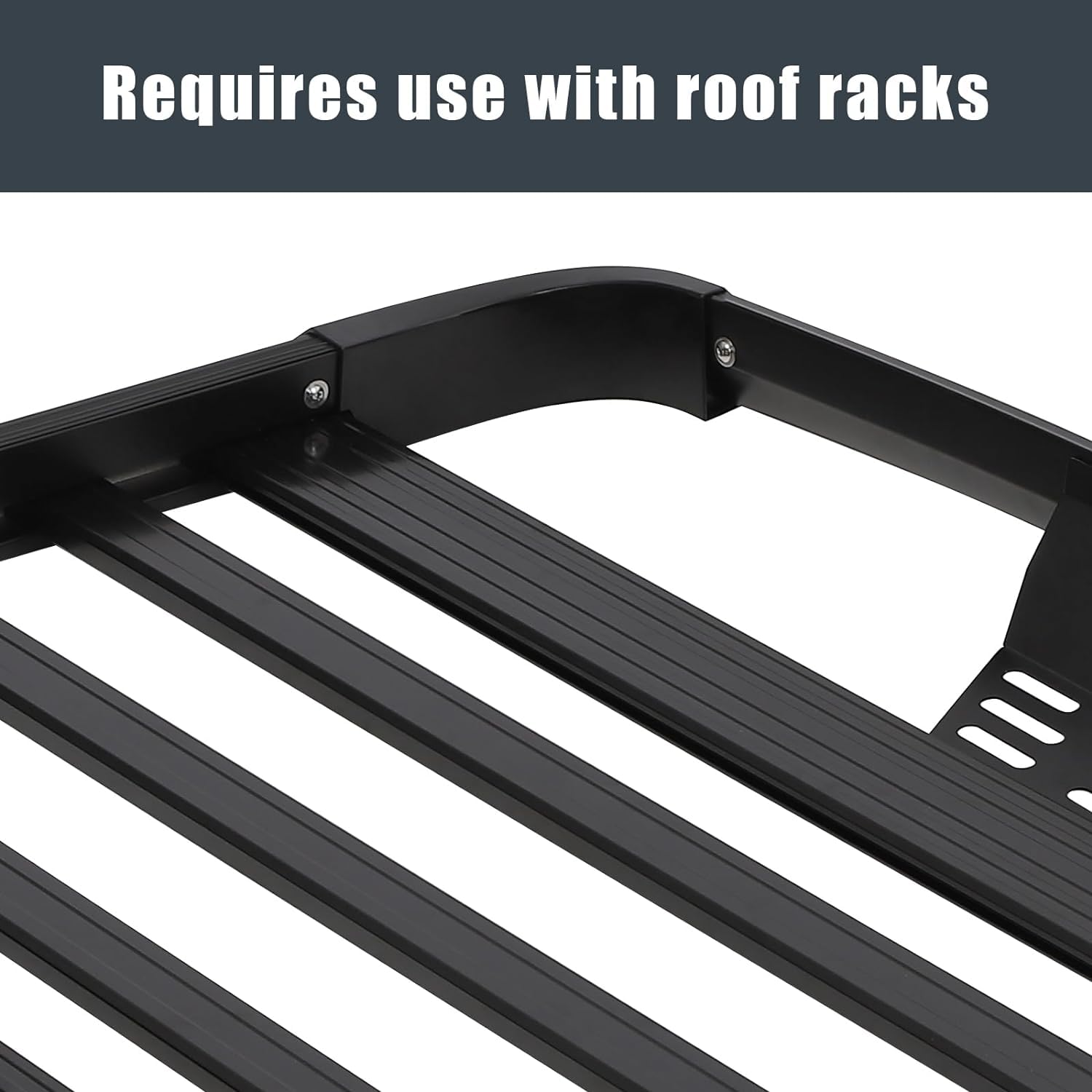 Garvee 50 x 37.8 Inch Roof Rack Cargo Baskets, 165Lbs Capacity Aluminum Rooftop Cargo Carrier, Car Roof Basket for SUV, Car, Truck