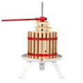Garvee 3.2 Gal Manual Fruit Wine Press, Wood Steel Fruit and Wine Press With T-Handle, Stable Triangular Structure, Wine Making Press for Outdoor, Kitchen, Manual Assembly Required