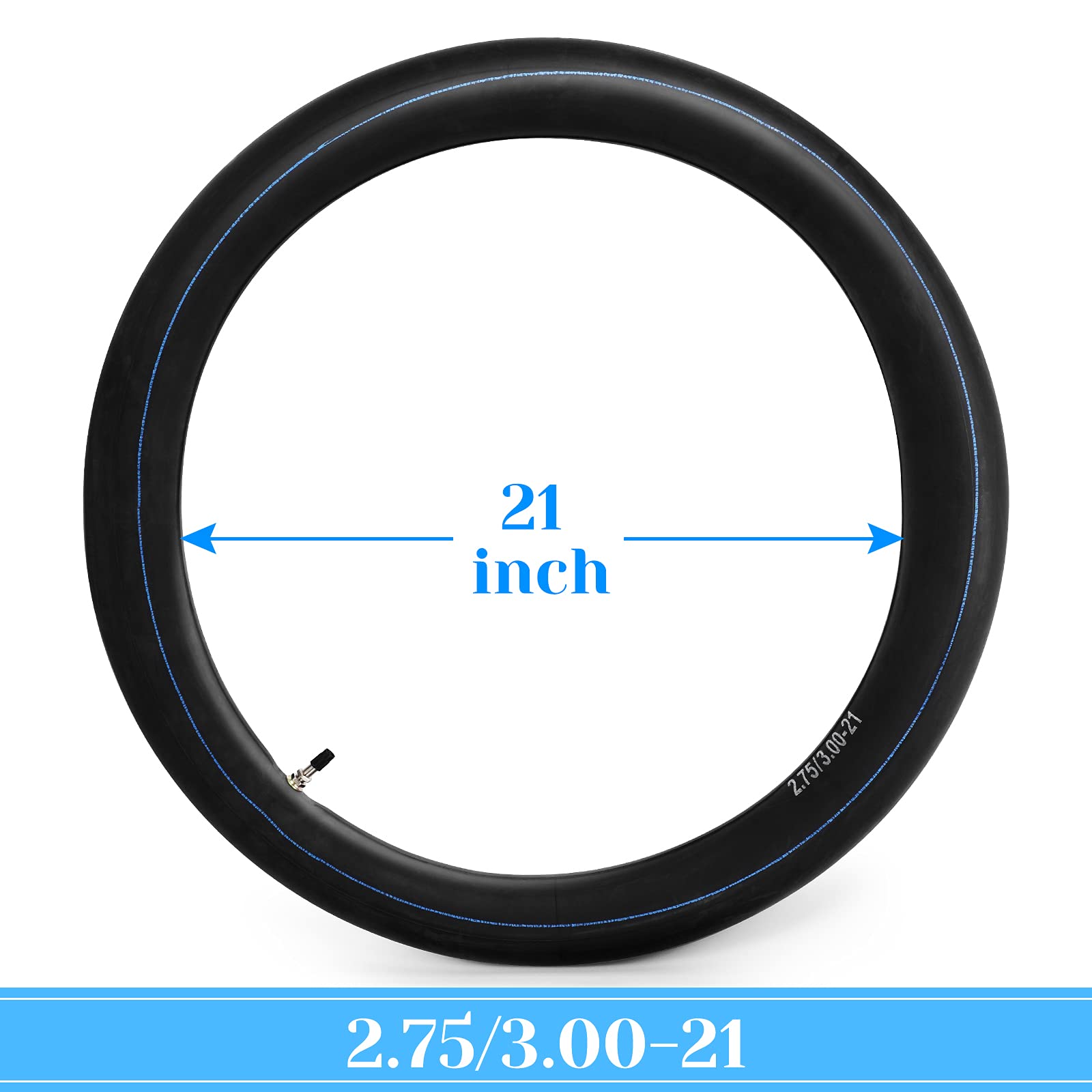 Garvee 2PCS 2.75/3.00-21 Shradler Valve Dirt Bike Inner Tube, 80/100-21 Replacemen Inner Tubes Fits Motorcycle with 21" Tire Compatible with CR250R 450R 500R XR 200 250 Yamaha YZ125 TTR230 TTR250