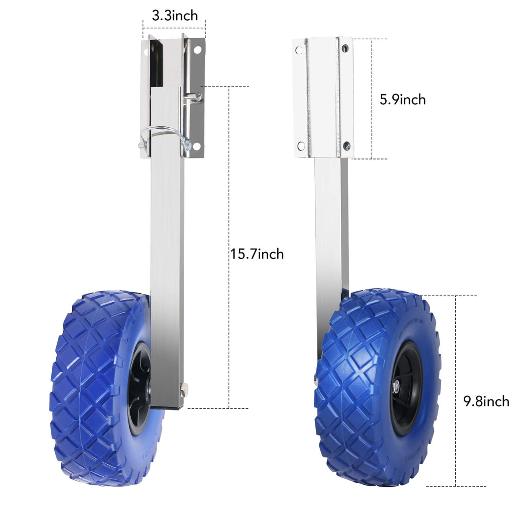 Garvee 10 Inch 300LBS Stainless Steel Boat Launching Wheel Set