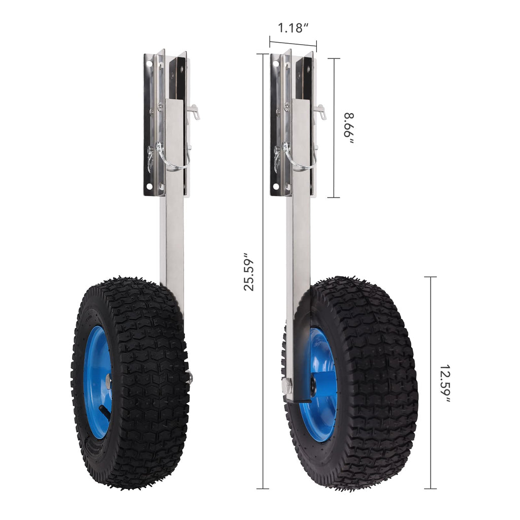Garvee 600LBS 12 Inch Boat Transom Launching Wheels for Easy Launch
