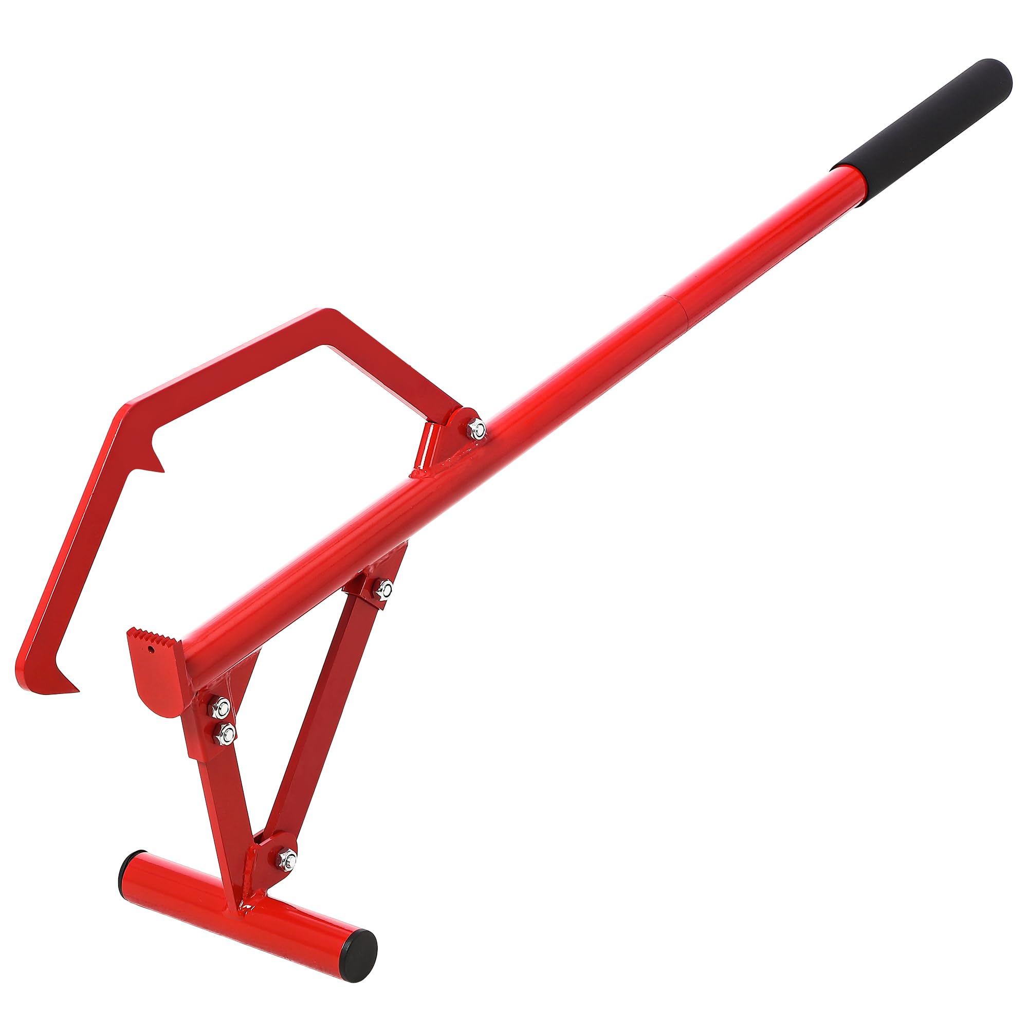 Garvee 51" Forestry Equipment Log Lifter - Heavy Duty Adjustable Steel Tool for 3-25 Inch Logs w/11" Non-Slip Grip & Red Finish