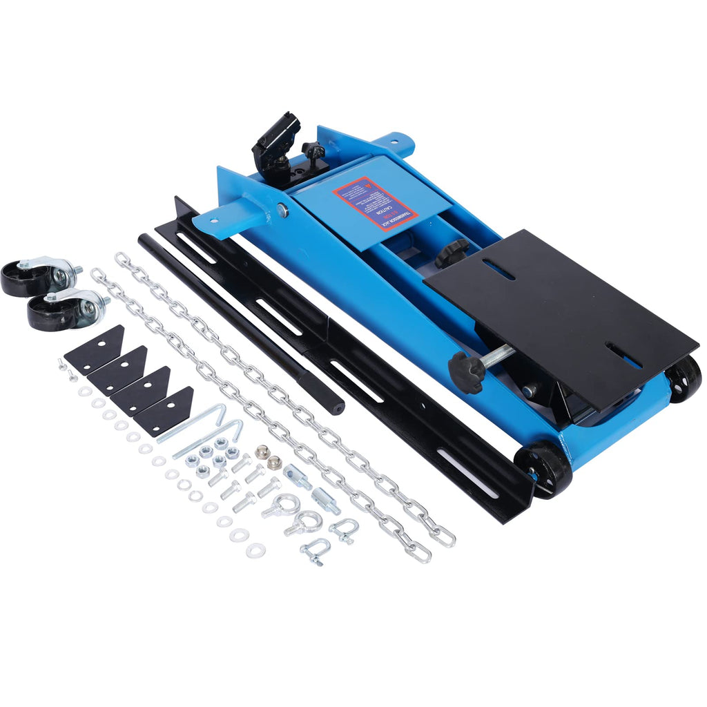 Garvee Hydraulic Transmission Service Floor Jack 1/2 Ton Capacity Low Profile Hydraulic Floor Jack for Trucks Blue