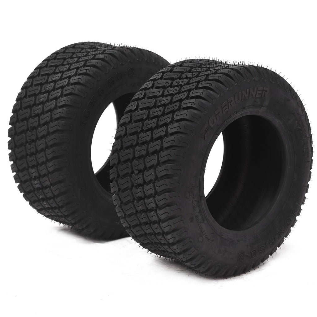 Garvee Lawn Mower Tires 15x6.00-6 4PR Turf Tires for Garden Tractor Riding Mower, Golf Cart Tires Tubeless Set of 2