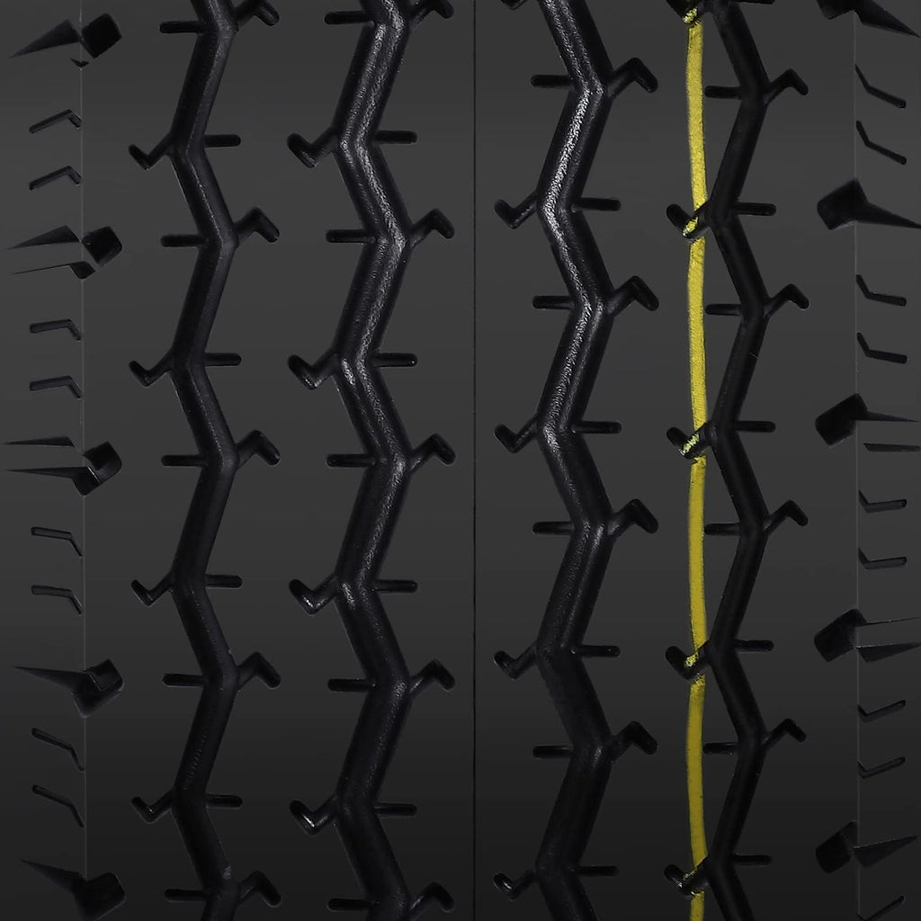 Garvee 5.30-12 Trailer Tires, 2 Pack, Load Range C 6PLY, 12"x4" Rims 4 Lug on 4", Max Load 1050 LBS @ 80 PSI, DOT Approved Durable Design for Utility & Boat Trailers