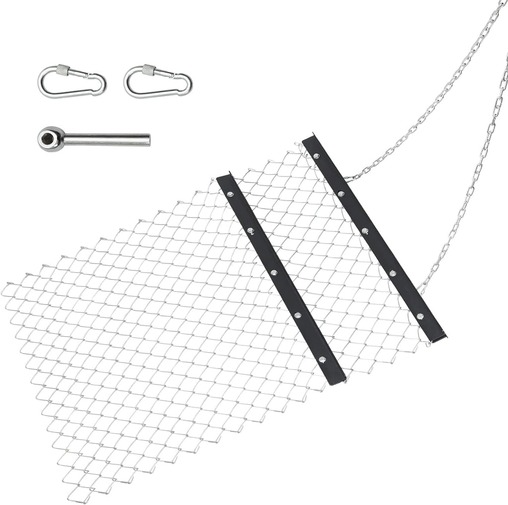 Garvee 4x3ft ATV Chain Drag Harrow Driveway Drag Chain Mat for ATVs, UTVs, Garden Lawn Tractors