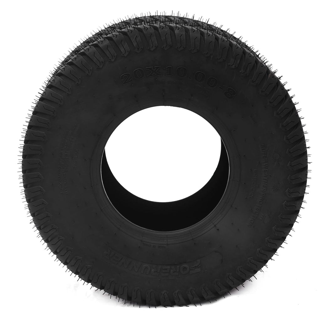 Garvee Lawn Mower Tires 20x10.00-8 4PR Turf Tires for Garden Tractor Riding Mower, Golf Cart Tires Tubeless Set of 2