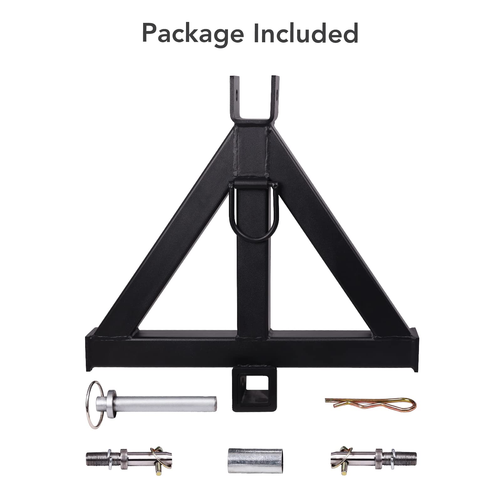 Garvee 3 Point 2" Receiver Trailer Hitch Category 1 Tractor Tow Drawbar Adapter for BX Kubota, John Deere, LM25H WLM Tractor, NorTrac, Kioti, Yanmar, Cat