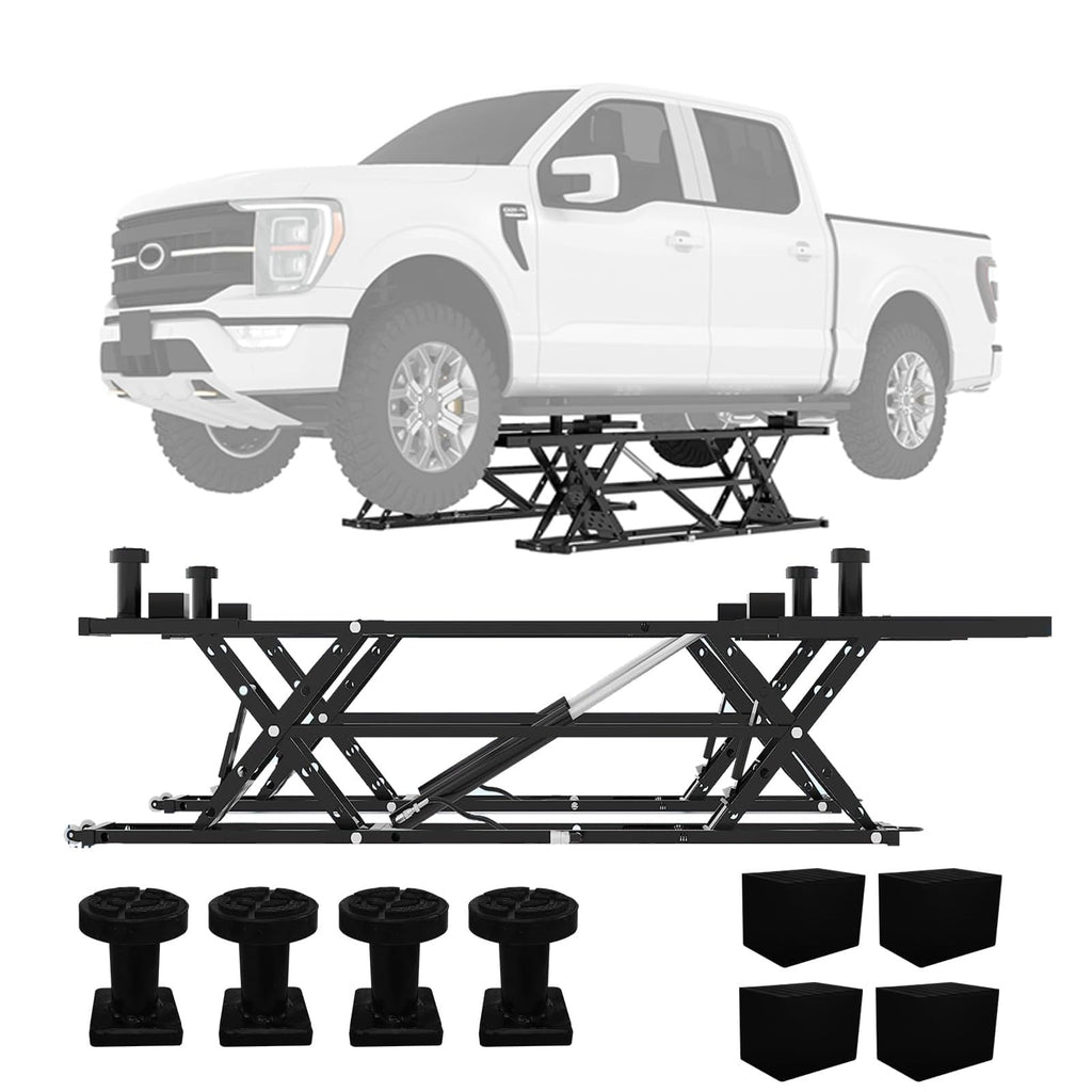 Garvee Portable Car Lift - 5000 lbs Adjustable Quick Jack with Locking Levers for Sedans, SUVs, and Light Trucks, 26" Foldable Design, Black