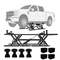 Garvee Portable Car Lift - 5000 lbs Adjustable Quick Jack with Locking Levers for Sedans, SUVs, and Light Trucks, 26" Foldable Design, Black