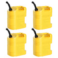 Garvee 5 Gallon Gas Cans Durable Fuel Containers with Viewing Stripe for Gasoline & Diesel Yellow 4 Pack