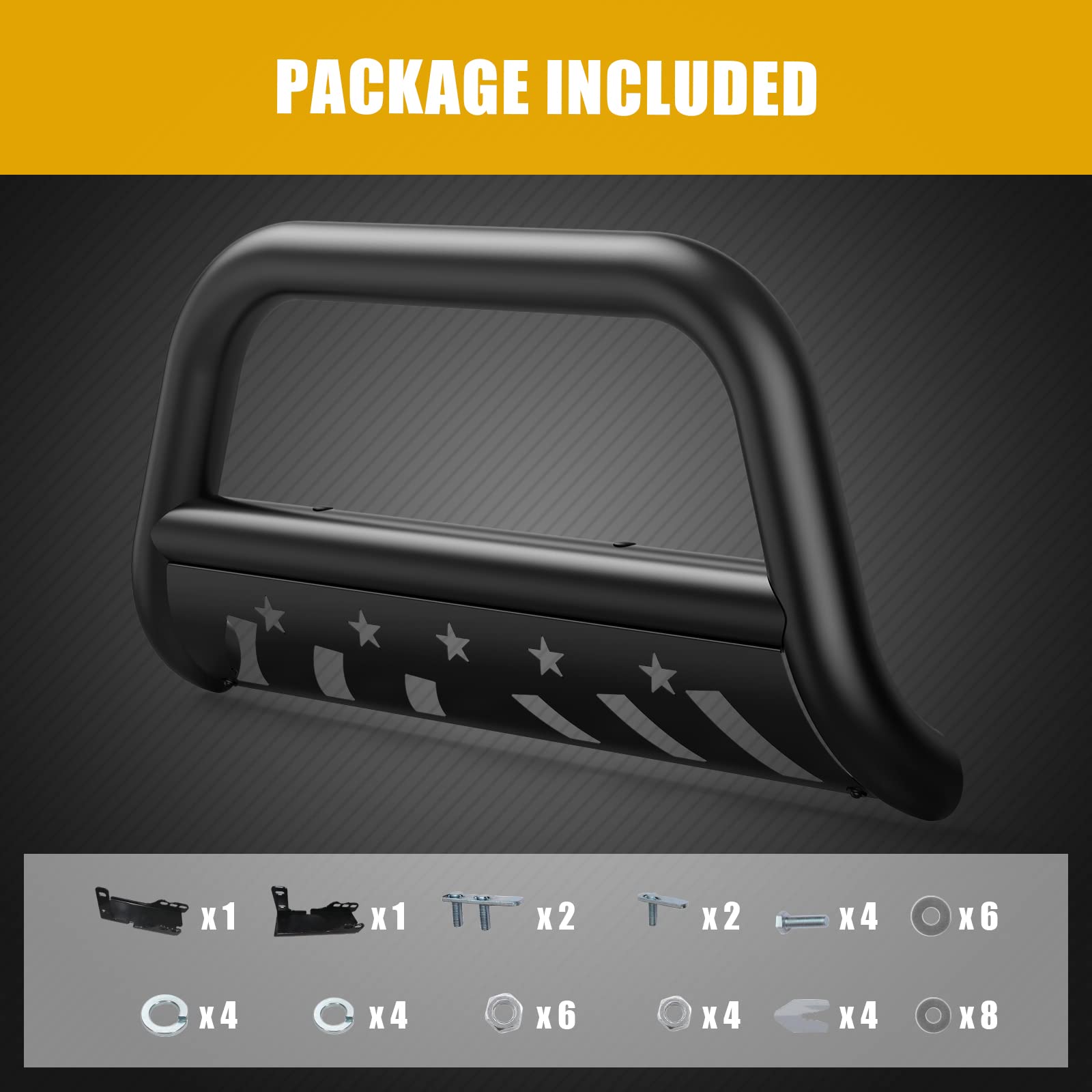 Garvee 2007-2018 Silverado 1500 Bull Bar w/ Skid Plate, Front Guard