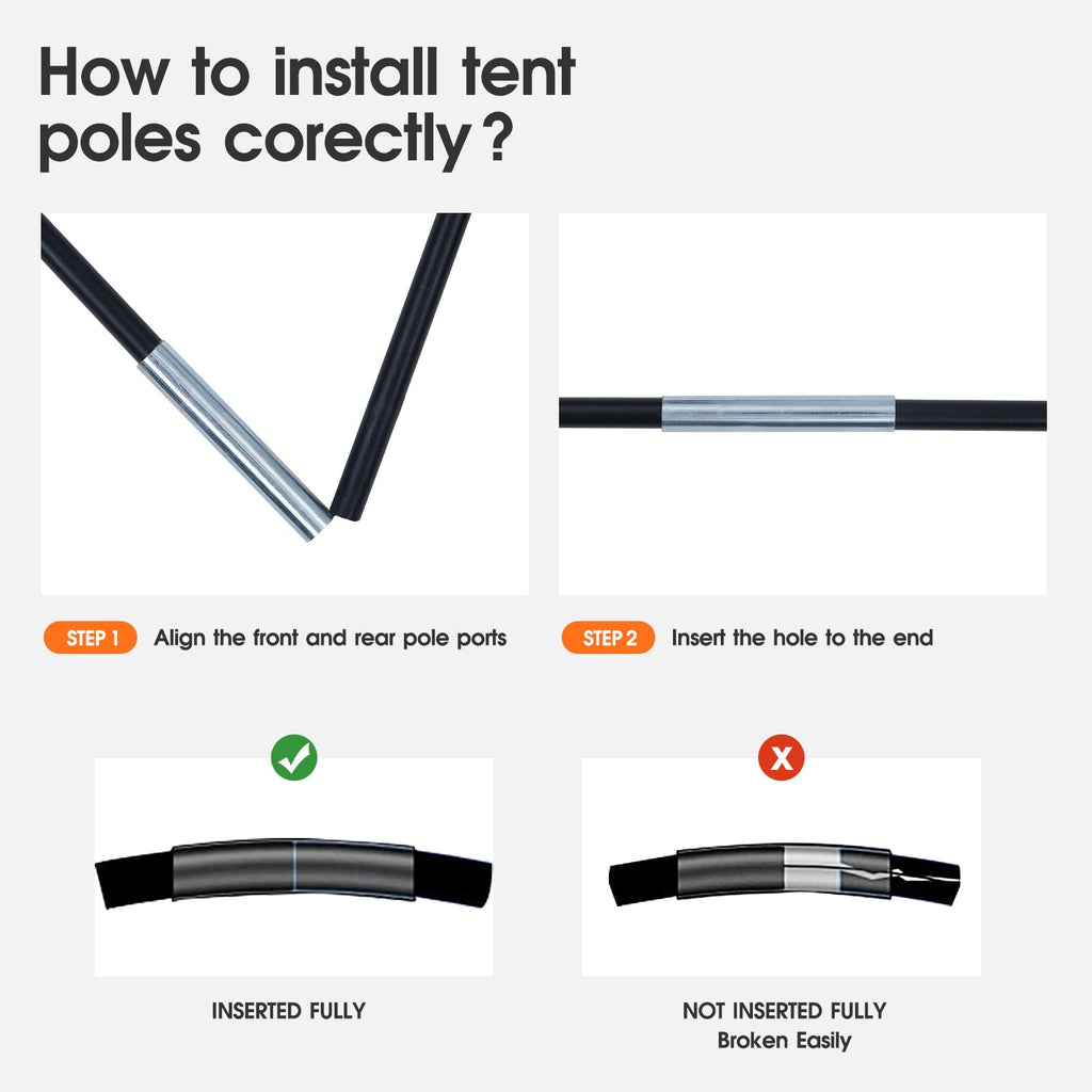 Garvee Trunk Bed Tent Waterproof PU2000mm Double Layer Camping Tent with Rainfly and Storage Bag Spacious 5.5ft Standing Height