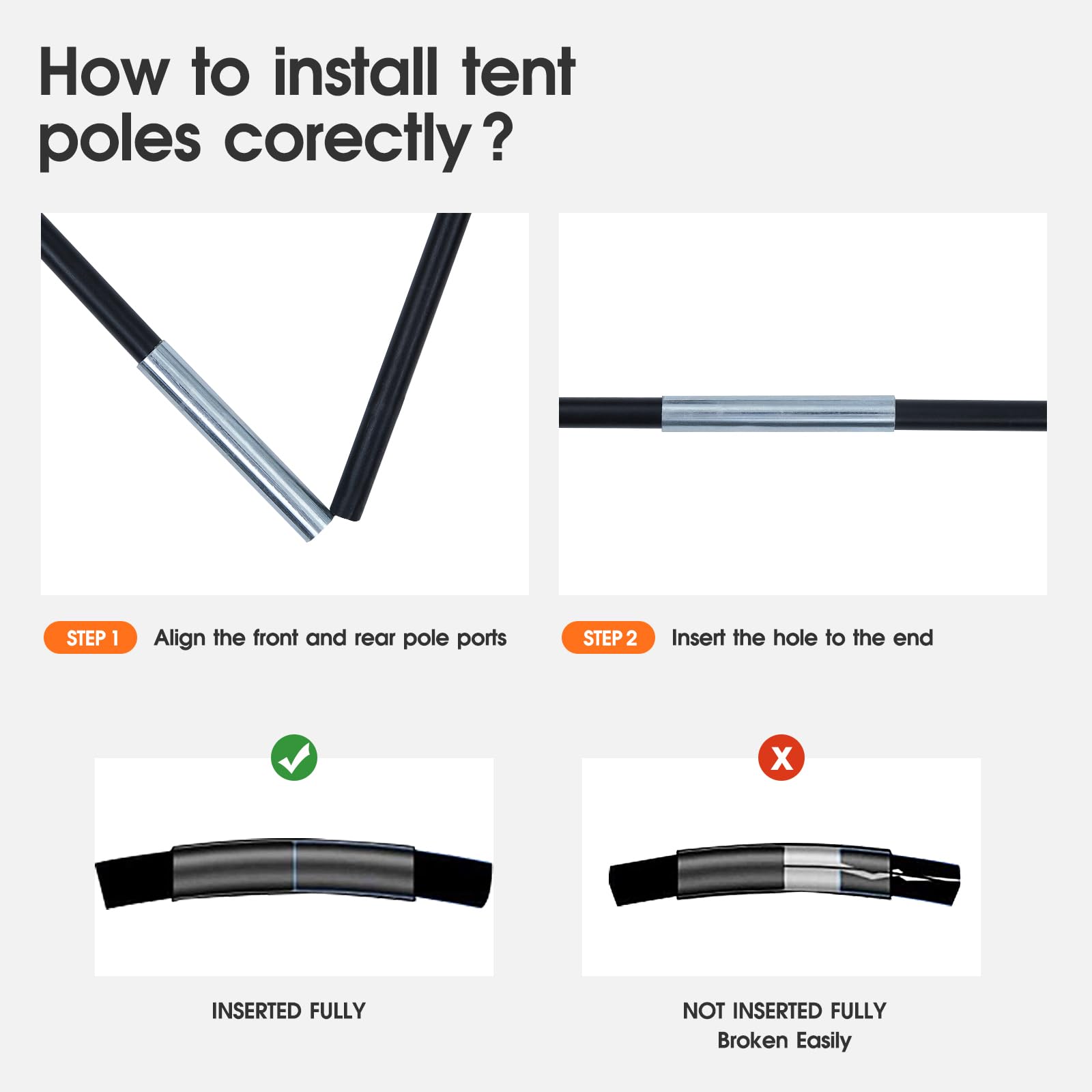 Garvee Trunk Bed Tent Waterproof PU2000mm Double Layer Camping Tent with Rainfly and Storage Bag Spacious 5.5ft Standing Height
