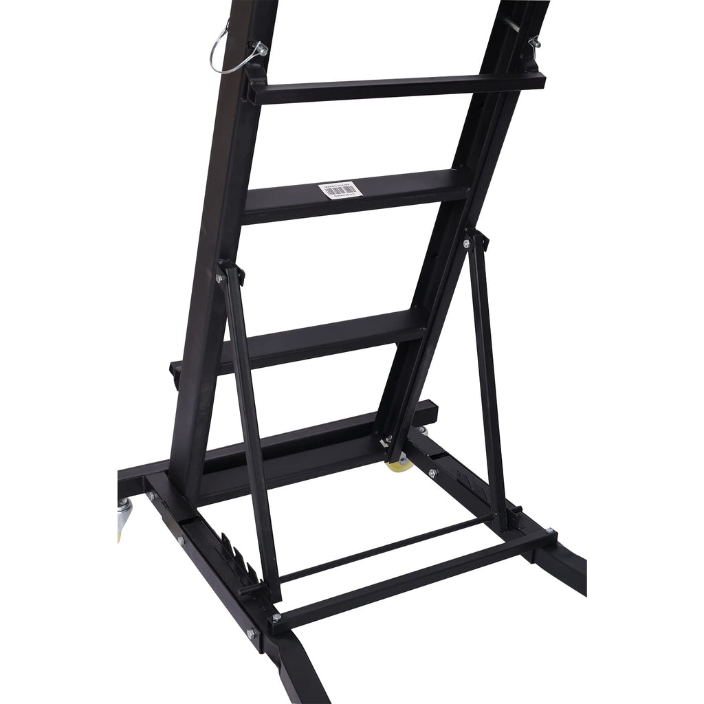Garvee Foldable Rolling Topside Creeper with 4 Rotating Casters, Max 400lbs Load, Adjustable Angles & Heights, Comfortable Padded Design, Black