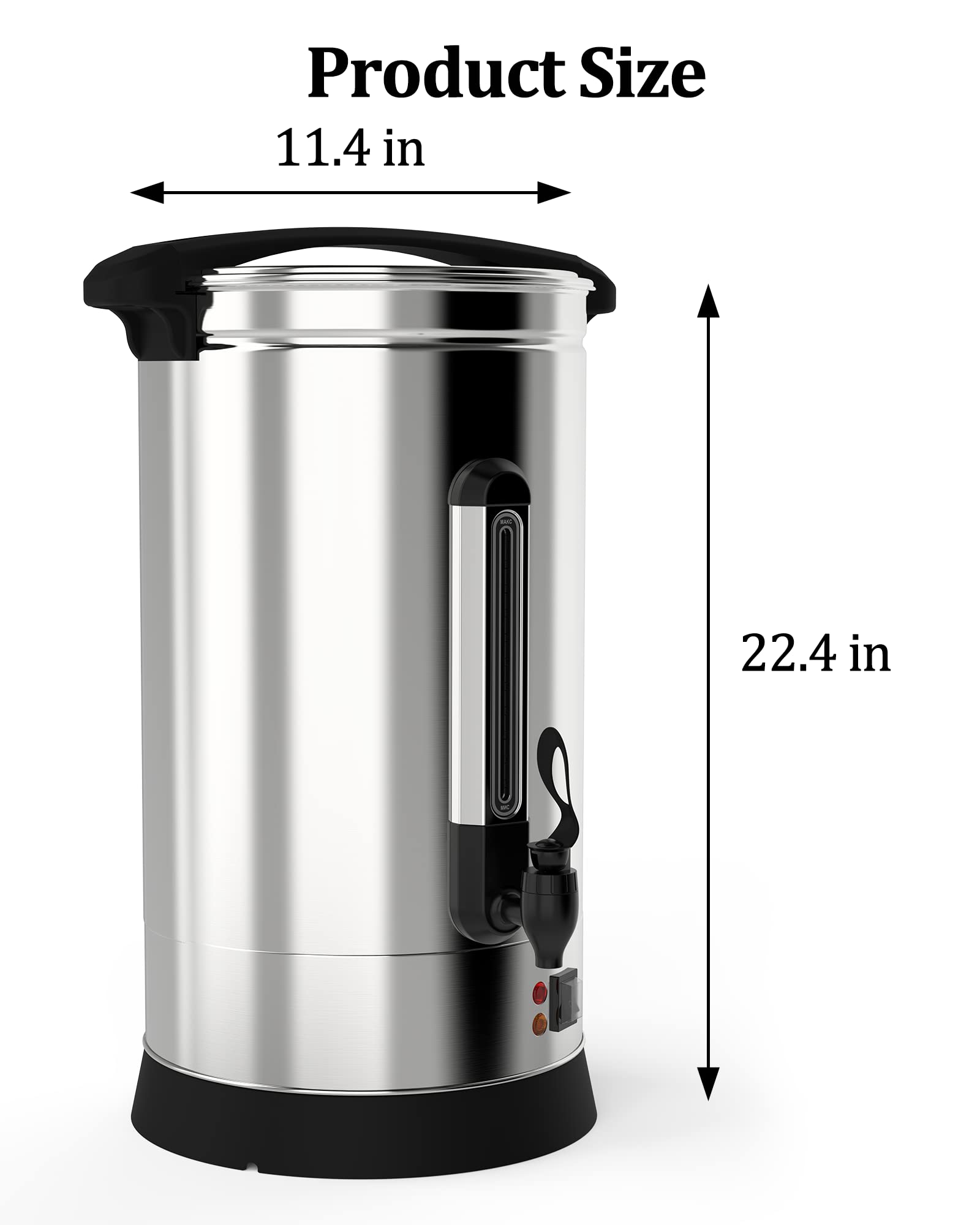 Garvee 16L(100Cup)Coffee Pot, Stainless Steel Coffee Urn with Silicone Faucet for Parties, Office, Catering Events, Meeting Rooms