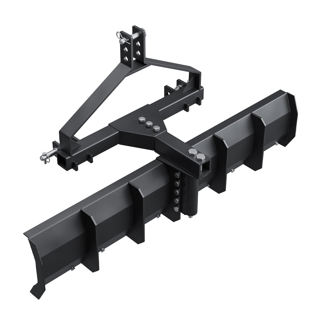 Garvee 52 inch Width 3 Point Rear Grading Blade for Tractor CAT 0 & CAT 1, Rear Grading Blade, Heavy Duty Steel Scraper