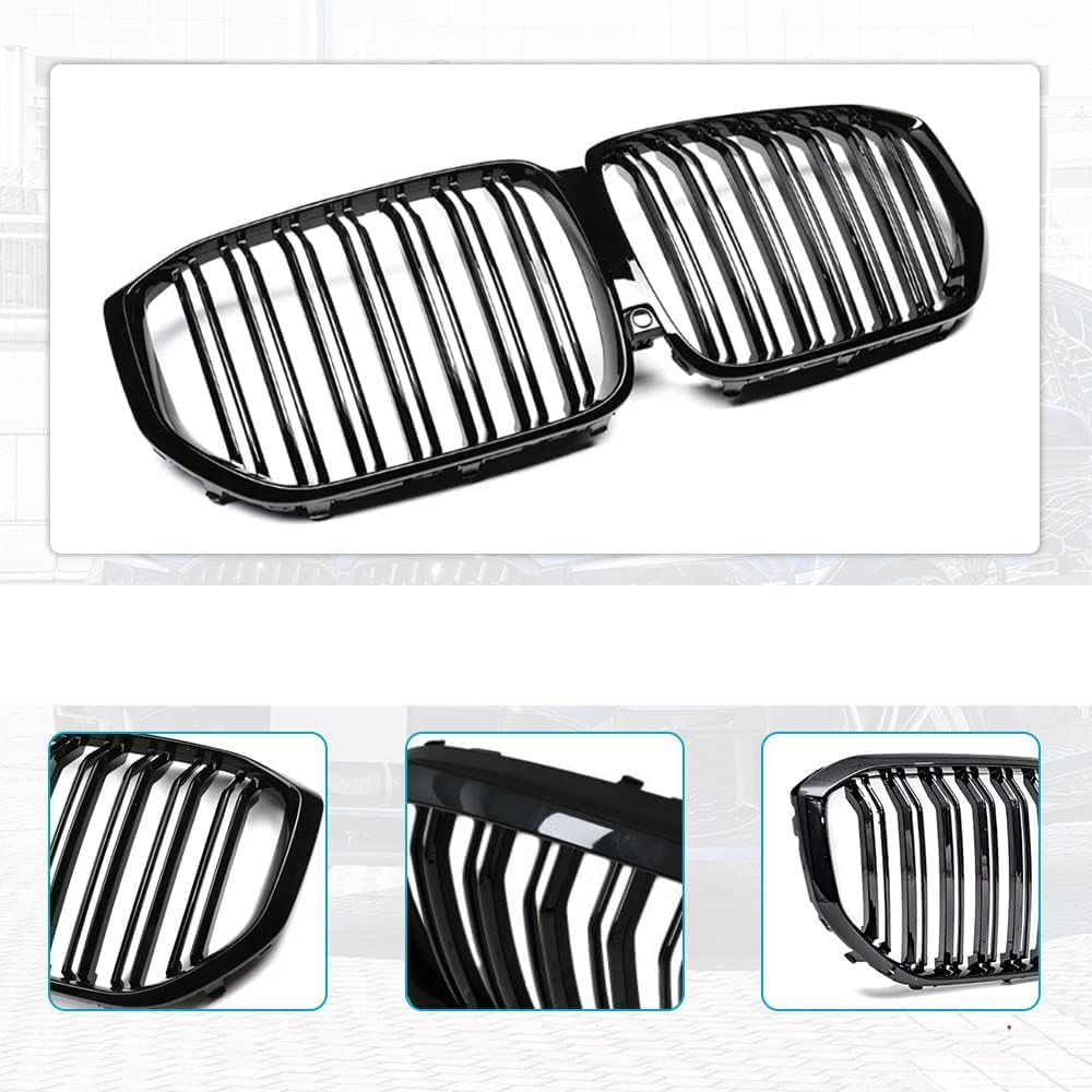Garvee Kidney Grille Double Glossy Black ABS for X5 G05 2018-2023 Durable Easy Install Replacement