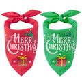 Garvee 2 Pack Dog Christmas Bandanas Double-Layer Dog Bandanas Pet Scarf Triangle Dog Bibs Costume Decoration Accessories for Small to Large Dogs Cats