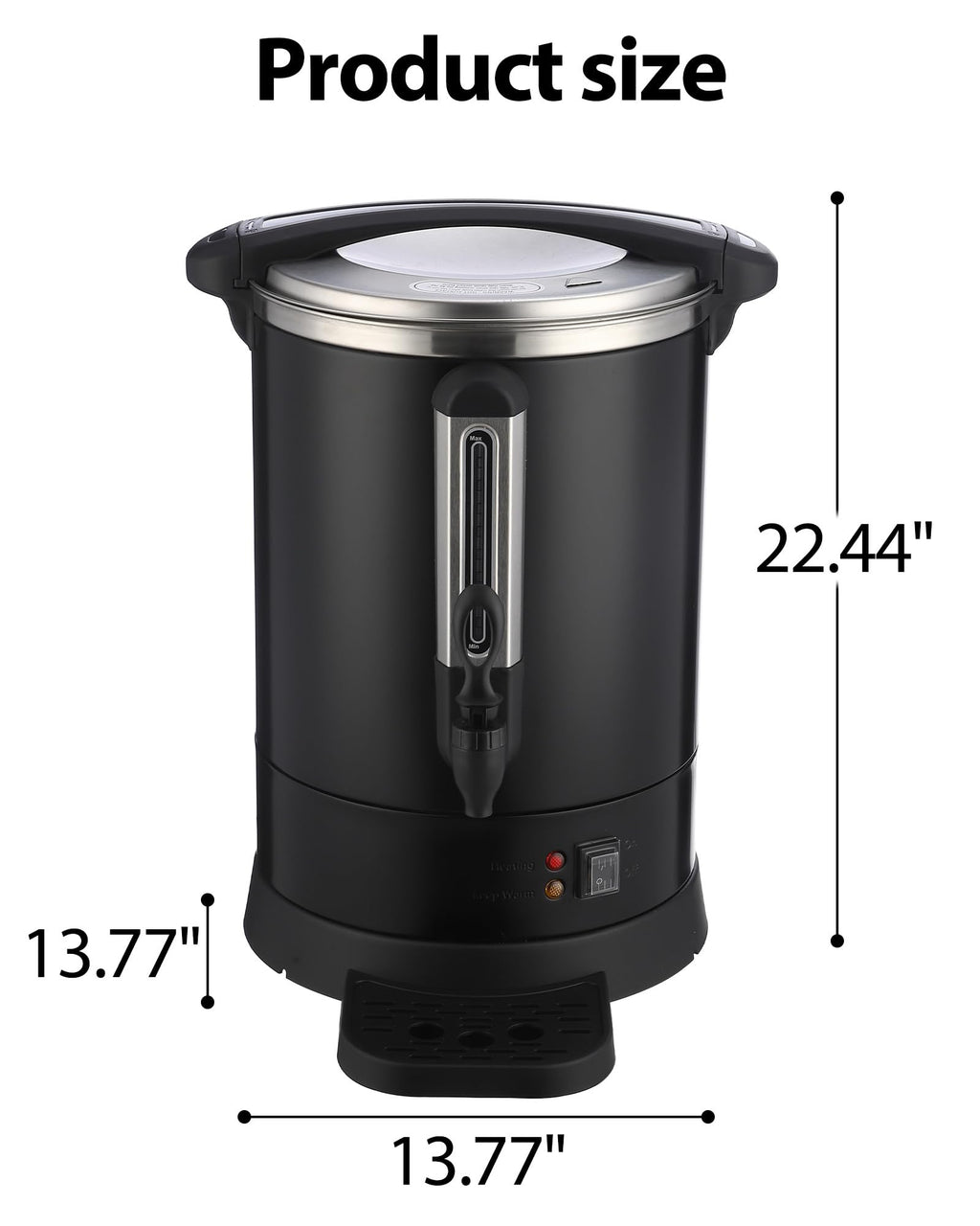 Garvee 14L(90Cup) Coffee Pot, Hot Water Dispenser with Percolator, Stainless Steer Hot Beverage Thermos