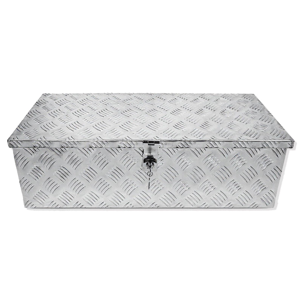 Garvee 30 Inch Aluminum Truck Tool Box, Diamond Plate, Rectangle, Silver, With Lock & 2 Keys, Versatile Storage for Pickup, Trailer, ATV