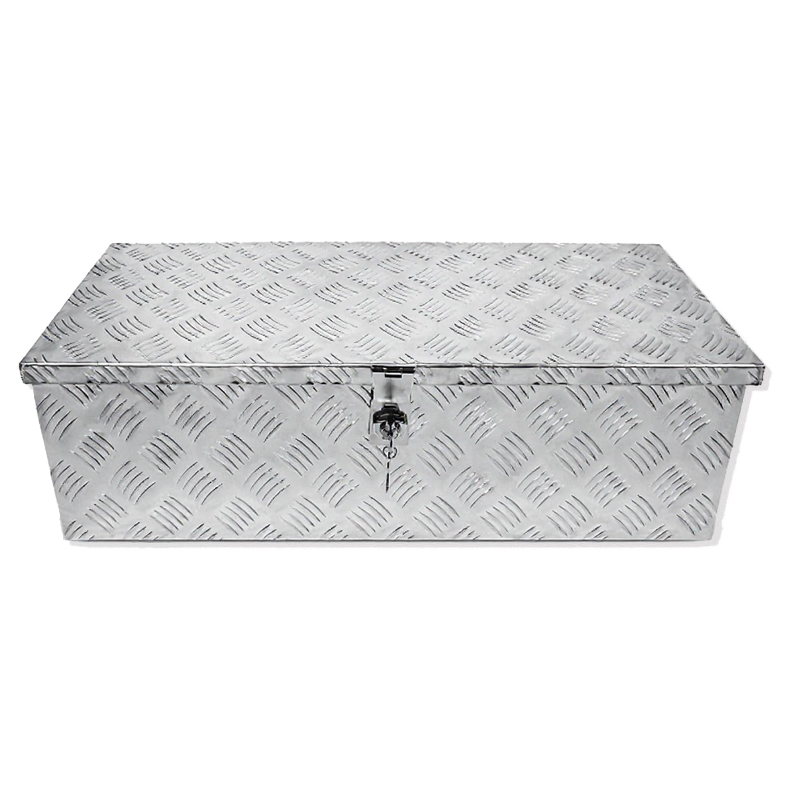 Garvee 30 Inch Aluminum Truck Tool Box, Diamond Plate, Rectangle, Silver, With Lock & 2 Keys, Versatile Storage for Pickup, Trailer, ATV