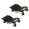 Garvee Car Dolly Set of 2, Heavy Duty Vehicle Dolly with 3 Inch Steel Wheels, 4000 LBS Capacity, Black