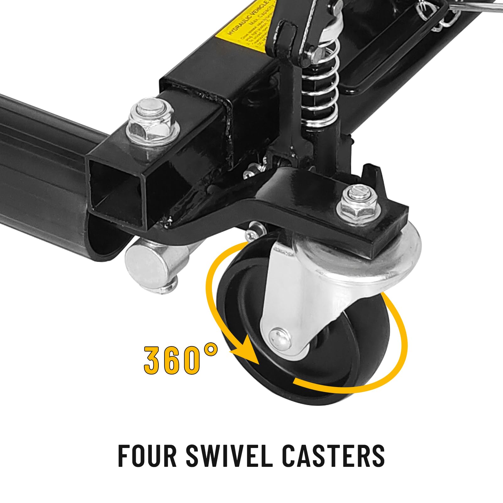 Garvee 2 Pack Car Wheel Dolly 3000-lbs Load Capacity Mechanical Heavy Duty Vehicle Positioning with Ratcheting Foot Pedal Steel Construction for Car Truck RV Trailer Auto Repair