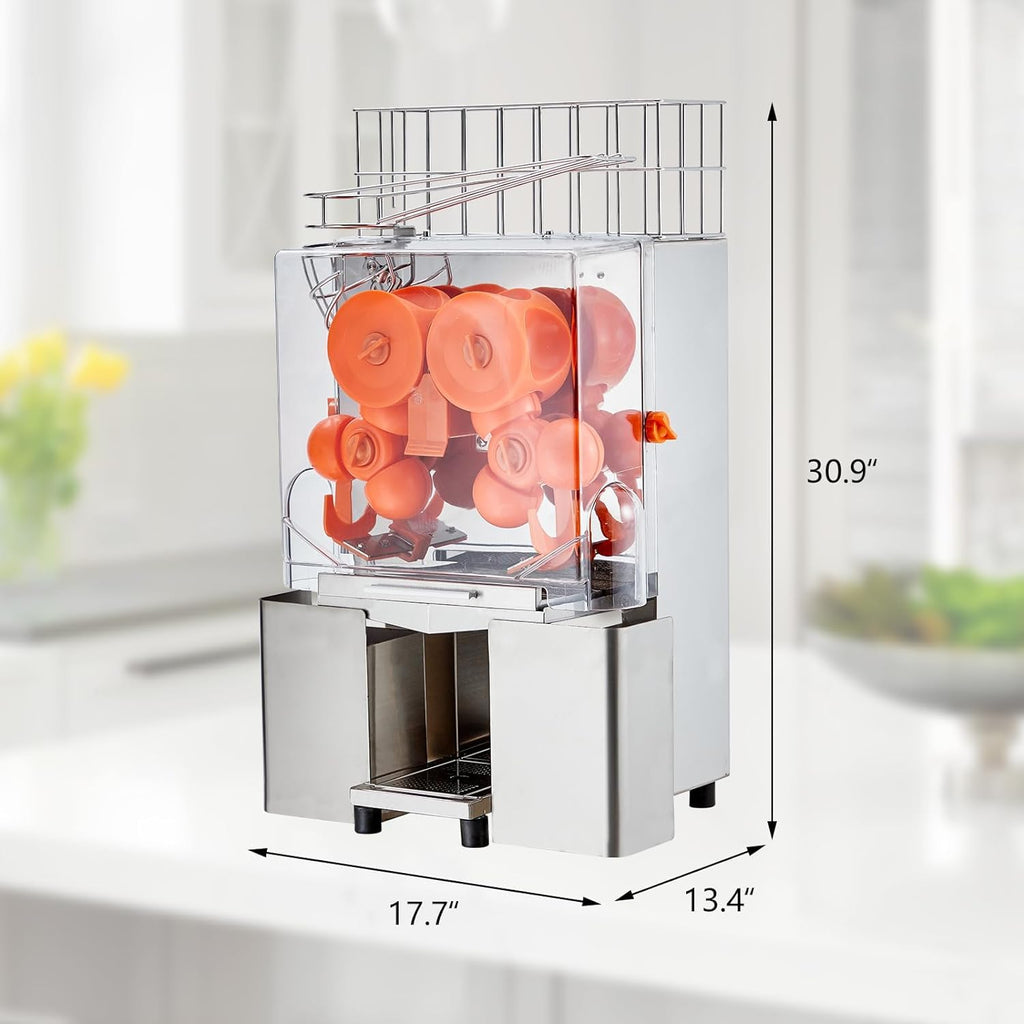 Garvee 120W Commercial Orange Juicer, 110V Electric Semi-Automatic