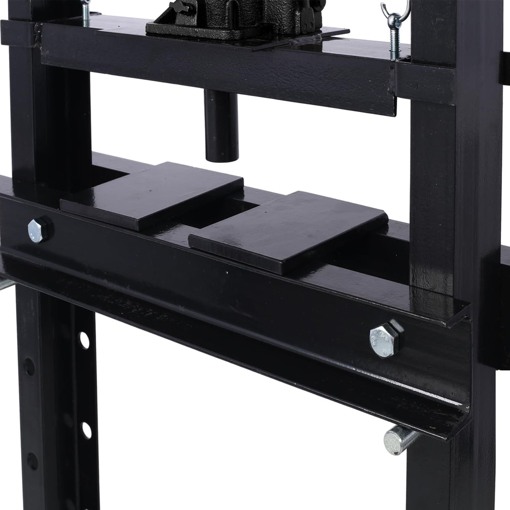 Garvee 12 Ton Hydraulic Press Adjustable Shop Press With Plates For Garage Floor Black