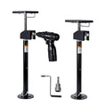 Garvee 2 Pack RV Slide Out Supports Jack with Flat Top Block, 21"-49" Adjustable, Heavy-Duty 10,000lbs, Drill & Hand Crank Compatible for Campers & RVs