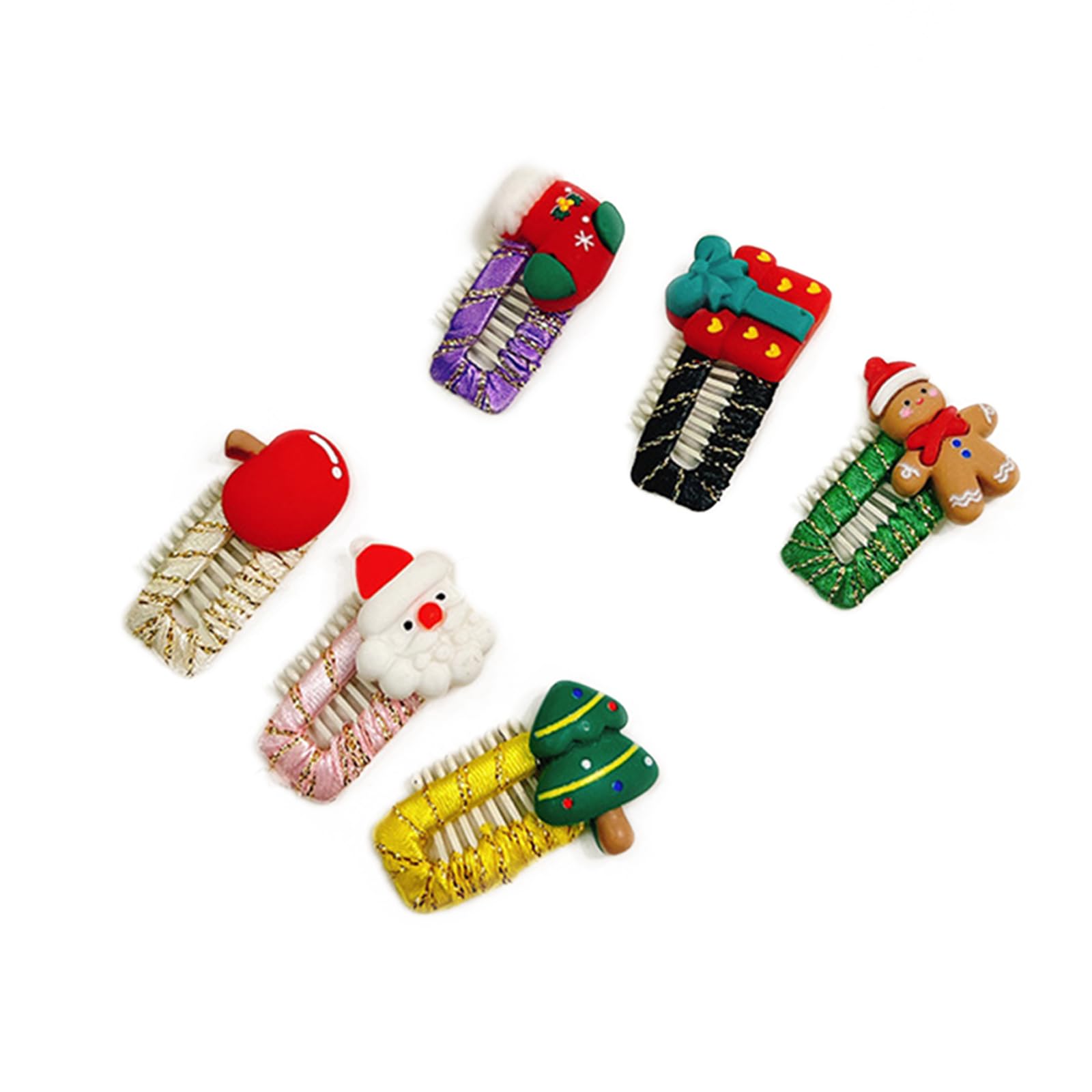 Garvee 6/8pcs 3.2cm Pet Christmas Hair Clips Hairpin Cartoon Pet Headgear Pet Hair Accessories Christmas Gift For Dogs Cats 6