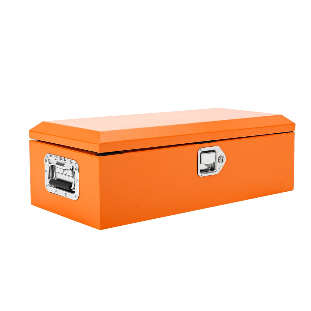 Garvee 20 Inch Steel Truck Bed Tool Box - Diamond Plate Design with Side Handles and Locking Keys, Compact and Durable Storage for Pickup Trucks, RVs, and Trailers, Orange