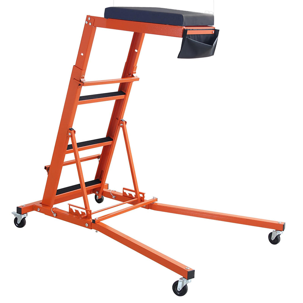 Garvee Automotive Engine Creeper, Engine Creeper with Adjustable Height 48" to 66"，400 LBS Engine Creeper, 4 Swivel Caster Wheels, Auto Repair and Maintenance - Orange
