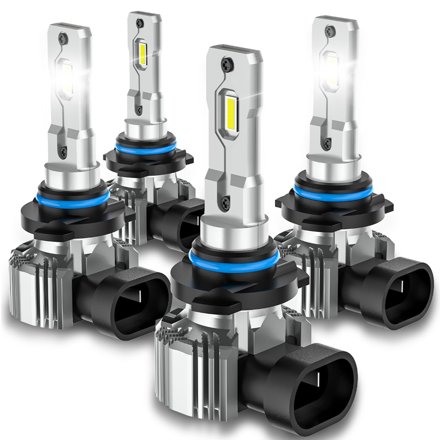 Garvee -9005/HB3 9006/HB4 Headlight Bulbs - 12000 Lumens 6000K Cool White Light, High Beam, Low Beam and Fog Replacement Bulb (Contains 4 Bulbs)